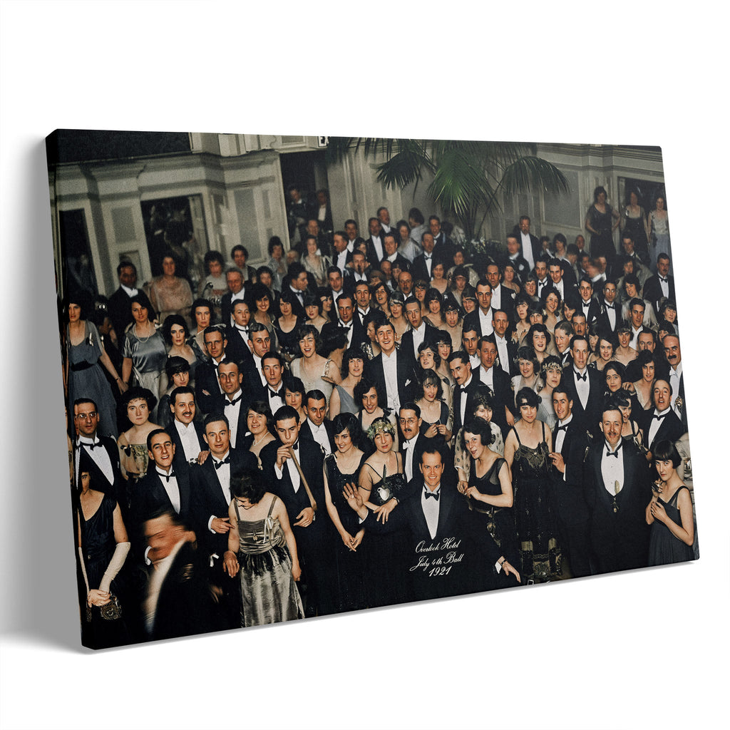 The Shining Overlook Hotel July 4th Ball 1921 colour-restored final shot on gallery-wrapped canvas