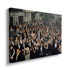 Gallery-wrapped canvas of the Shining Overlook Hotel 1921 colorized ballroom photograph