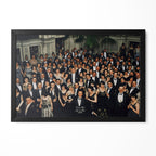 The Shining Overlook Hotel July 4th Ball 1921 colour-restored final shot in a classic black poster frame