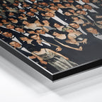 Close-up of the aluminium edge on the Shining Overlook Hotel 1921 colorized metal print