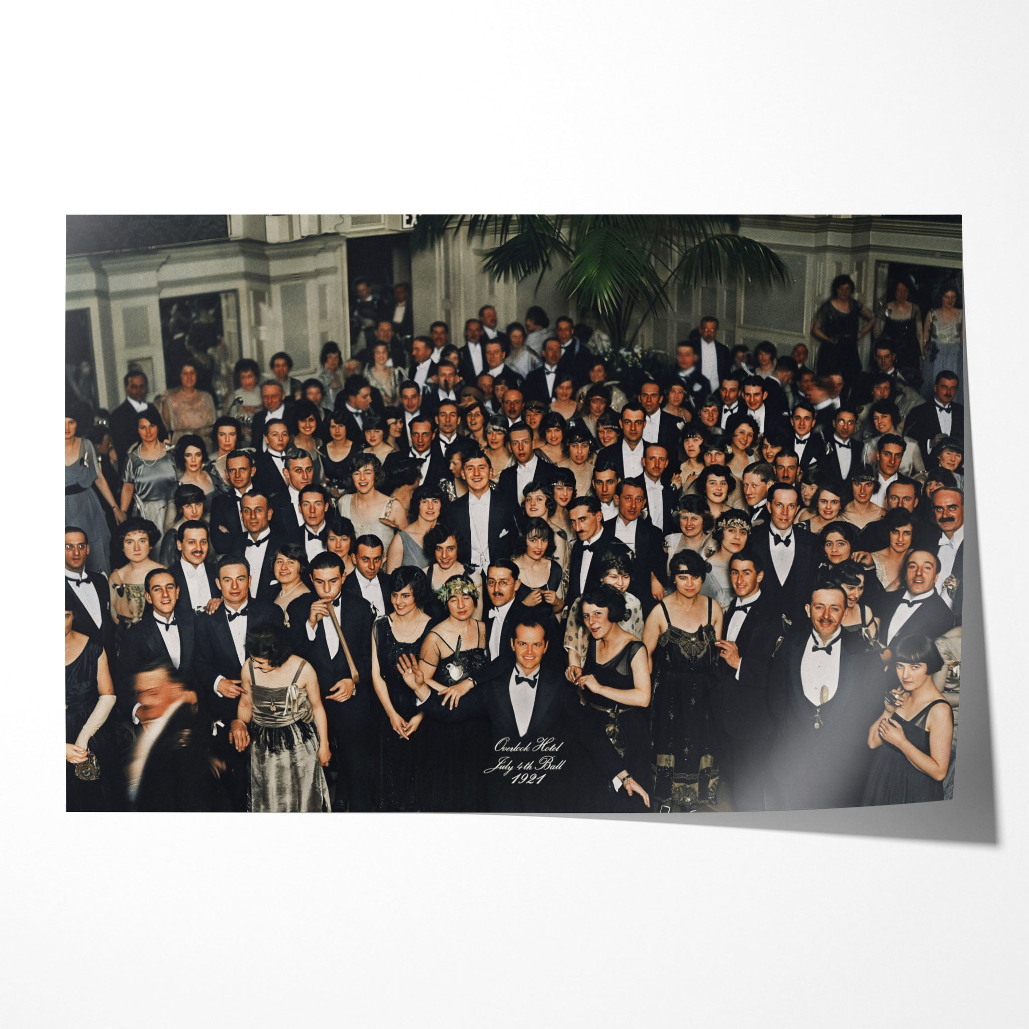 The Shining Overlook Hotel July 4th Ball 1921 colorized ballroom crowd with Jack Torrance, unframed poster preview