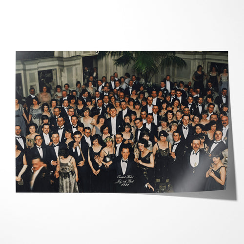 The Shining Overlook Hotel July 4th Ball 1921 colorized ballroom crowd with Jack Torrance, unframed poster preview
