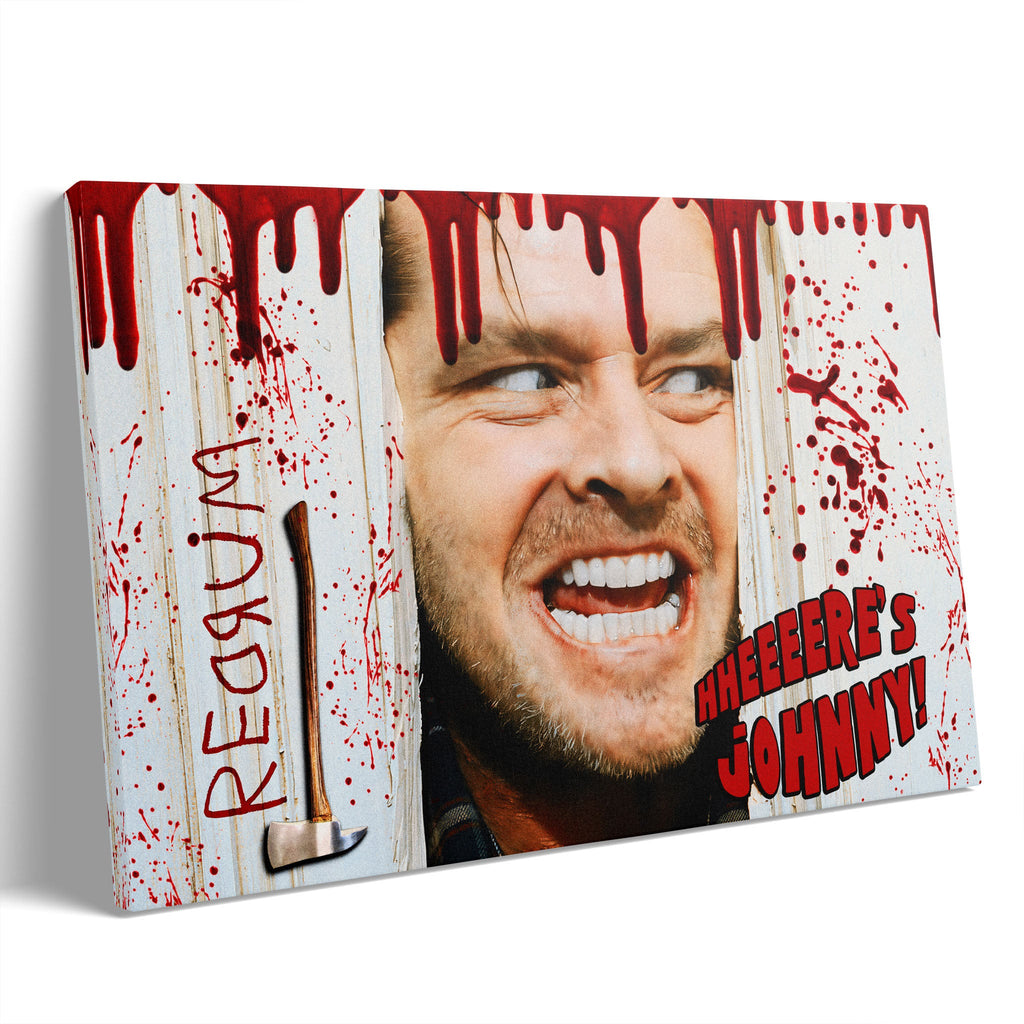 The Shining Here's Johnny axe scene poster on gallery-wrapped canvas