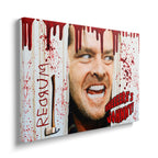 Gallery-wrapped canvas of the Shining Here's Johnny axe scene poster art