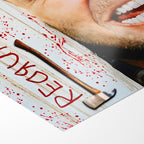 Front close-up of the unframed Shining Here's Johnny axe scene poster print