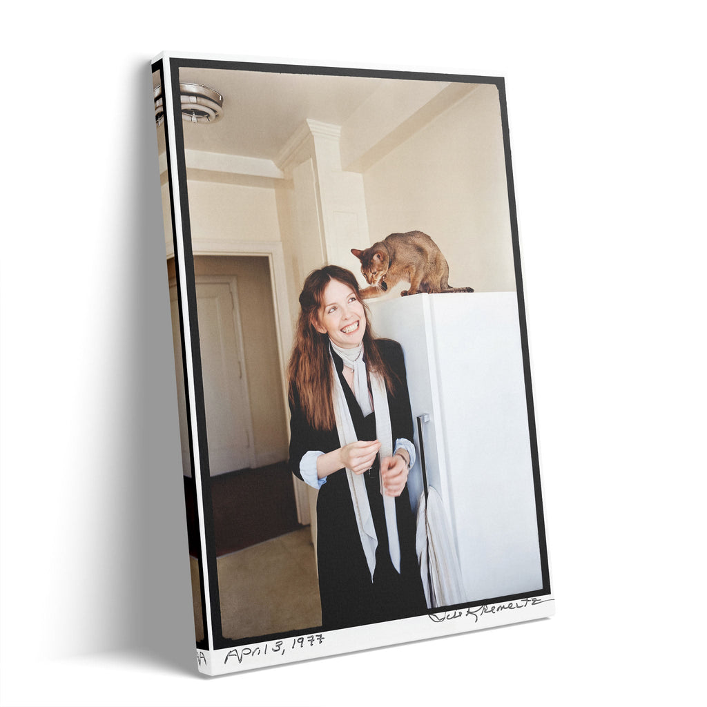 Diane Keaton 1977 San Remo colour gallery-wrapped canvas print