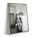 Diane Keaton 1977 San Remo black and white gallery-wrapped canvas print