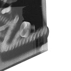 Close-up of the depth and polished edge of the Diane Keaton acrylic print