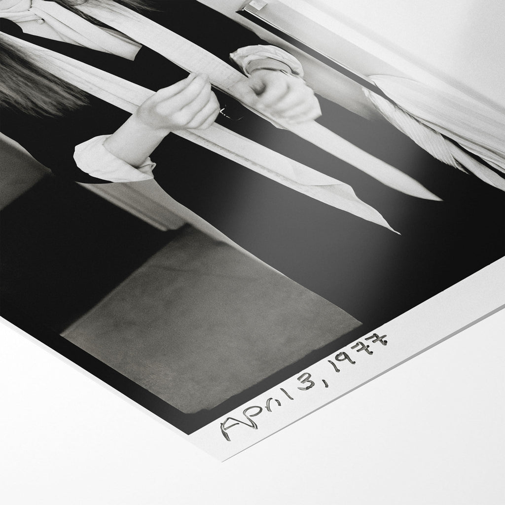 Front close-up of the unframed Diane Keaton 1977 portrait poster in black and white
