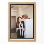 Diane Keaton colour portrait in a natural oak poster frame