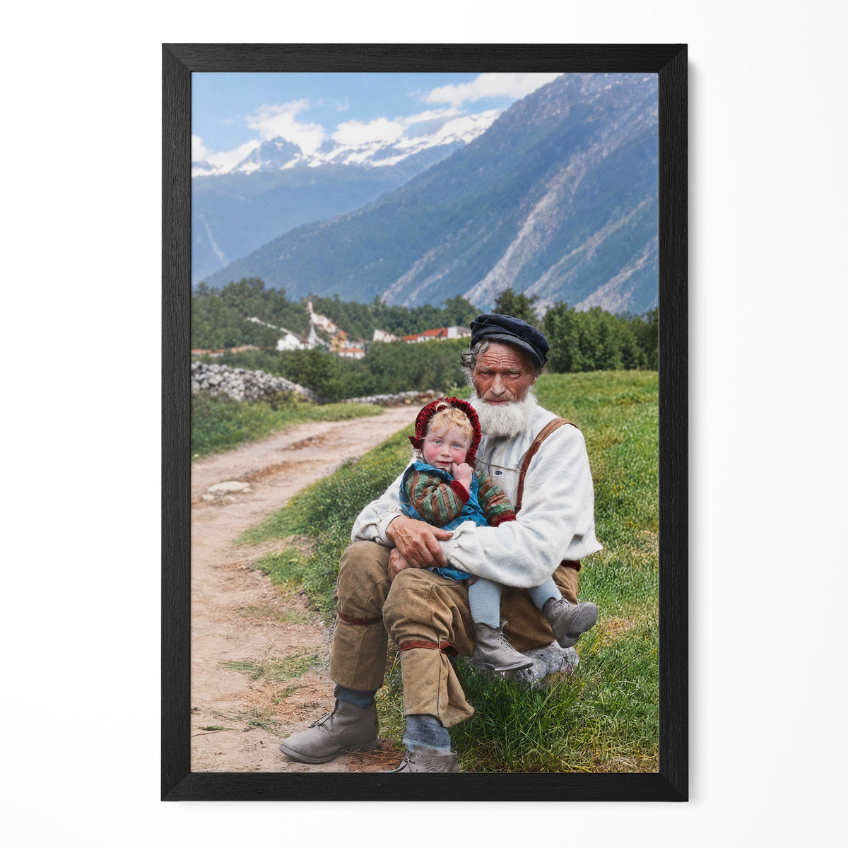Your own photo printed as custom wall art in a premium classic black wooden frame by POSTEREVER.