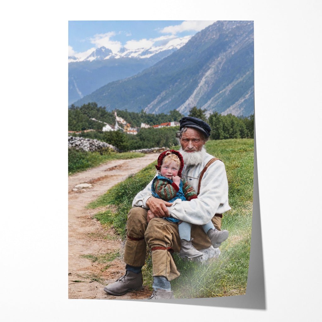 Unframed custom photo art print made from your own image, shown as a loose poster sheet.