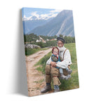 Your own photo printed on a gallery-wrapped canvas with mirrored wrapped edges.