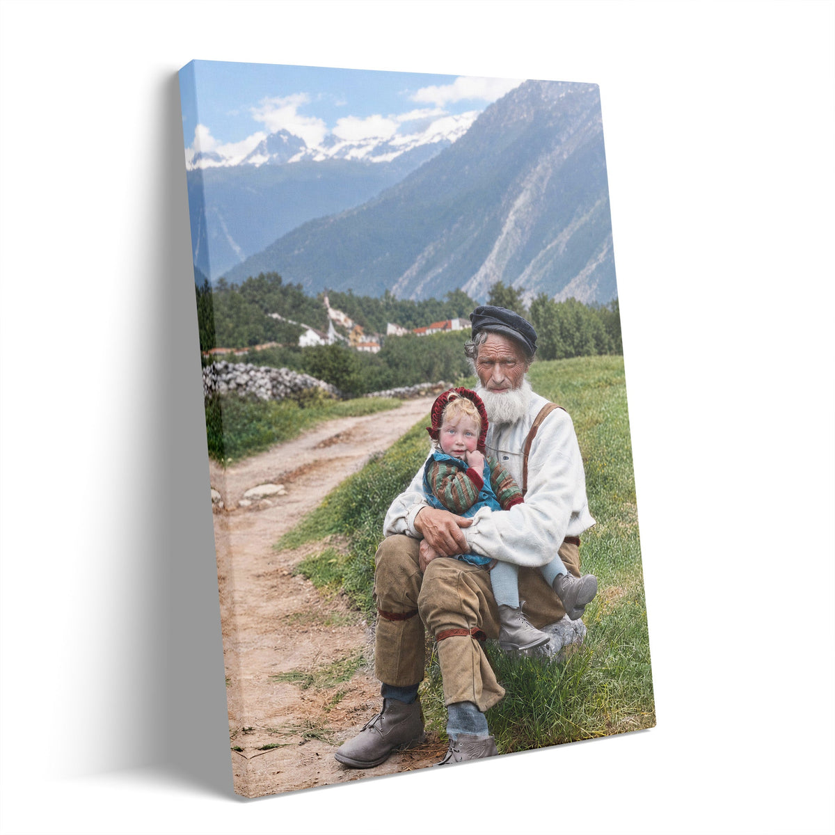 Your own photo printed on a gallery-wrapped canvas with mirrored wrapped edges.