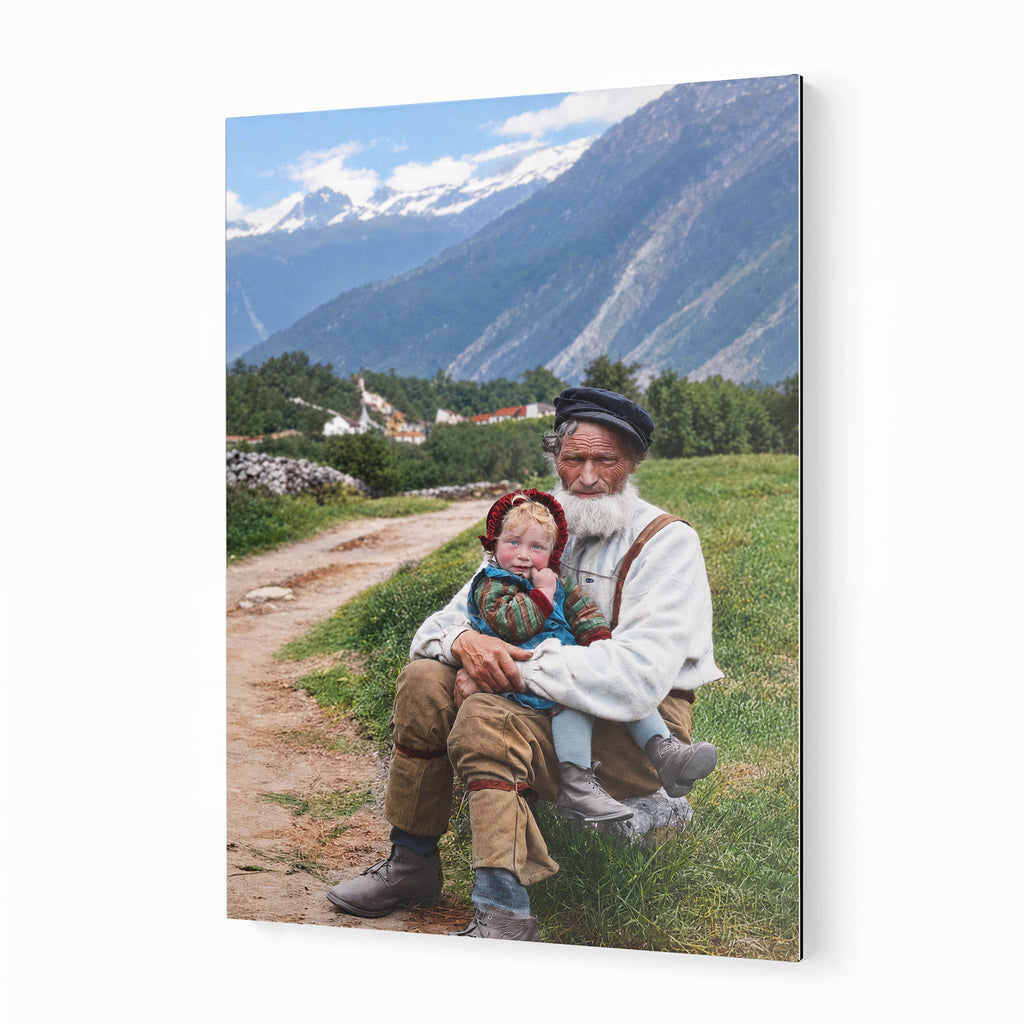 Your own photo printed on a matte aluminium metal panel.