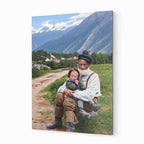 Your own photo printed on a matte aluminium metal panel.