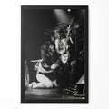 Randy Rhoads at Bradford St George's Hall 1980, black and white portrait in a classic black poster frame